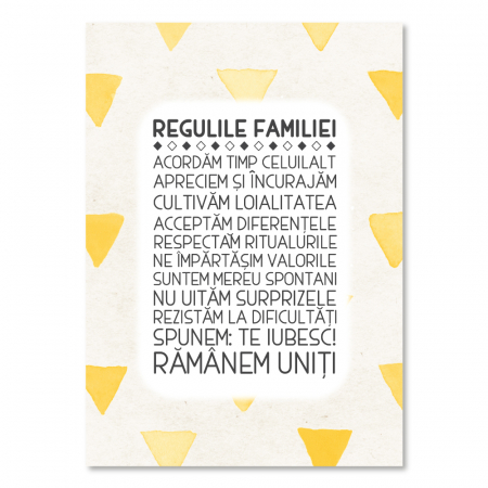 Tablou canvas - Regulile familiei 2 - 25x35cm [1]