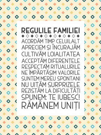 Tablou canvas : Regulile familiei [3]