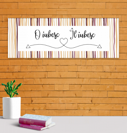 Citate - Tablou canvas : O iubesc