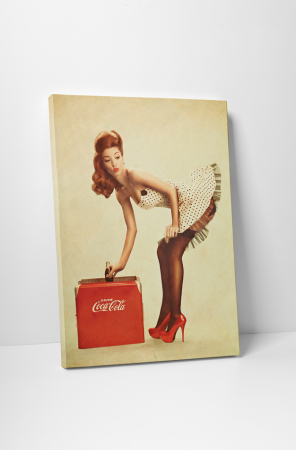 Retro - Tablou canvas : Pin-up Girl