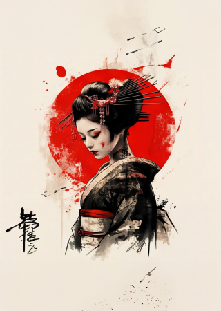 Tablou canvas - Eleganță din Kyoto - 35x45cm [2]