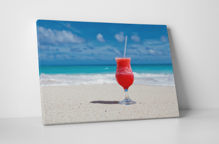 Gastronomie - Tablou canvas : Un cocktail pe plaja
