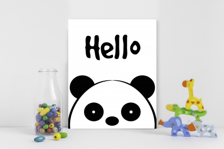 Tablouri Canvas - Tablou canvas : Hello Panda