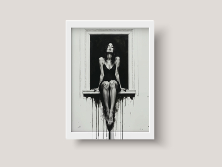 Tablou cu Accente Pictate Manual - Tablou canvas - Între Rame - 35x45cm