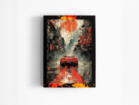 Tablou cu Accente Pictate Manual - Tablou canvas - Urban Drifter - 35x45cm