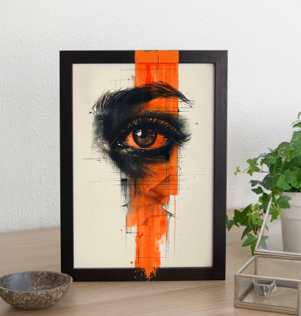 Tablou cu Accente Pictate Manual - Tablou canvas - Văl Misterios - 35x45cm