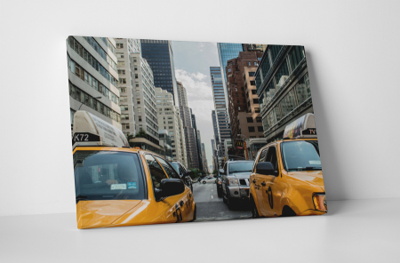 Vehicule - Tablou canvas : Taxiuri galbene