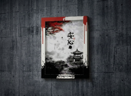 Tablou canvas - Shinto Roșu - 35x45cm [1]