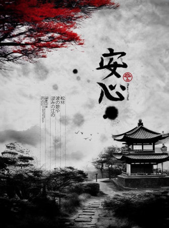 Tablou canvas - Shinto Roșu - 35x45cm [2]