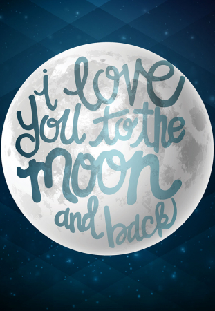 Tablou canvas : To the moon and back [3]