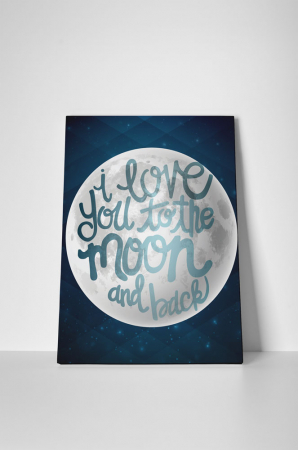 Tablou canvas : To the moon and back [1]