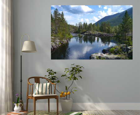 Stickere tip tablou - Beautiful Forest Stream