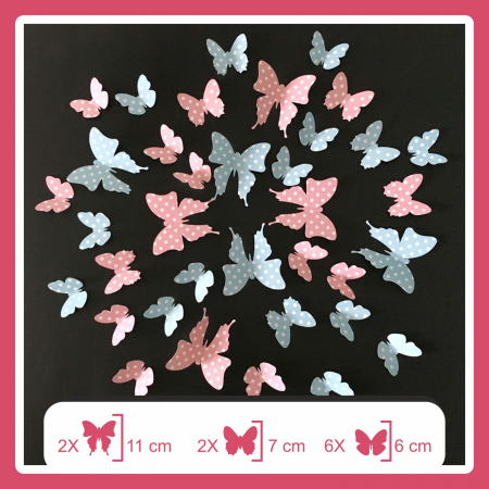 10 Fluturi 3D - Dots Butterflies [3]