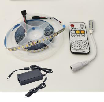Kit bandă led alb variabil cu telecomandă interior 5m [1]