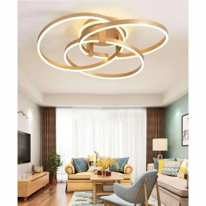 Lustră led dimabilă cu telecomandă 3 funcții 111W [1]