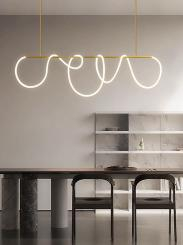 Lustră led neonflex rose gold telecomandă 120W [3]