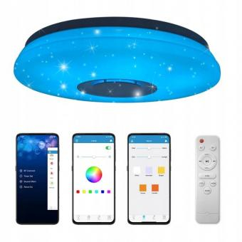Plafonieră led smart 72W RGBW cu bluetooth și telecomandă [1]