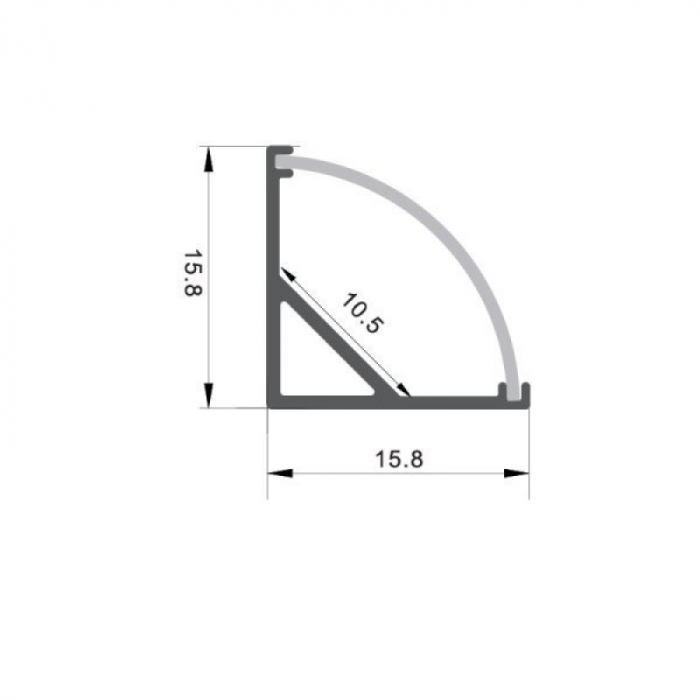 Profil aluminiu banda LED 16mm L=2m [3]