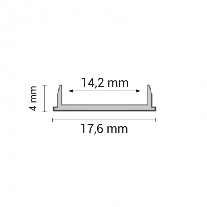 Profil aluminiu banda LED 4mm [2]