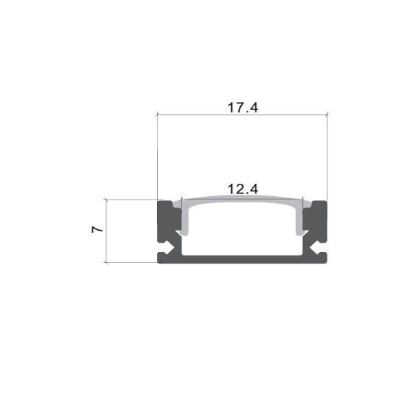 Profil aluminiu banda LED alb/dispersor alb aplicat L=2m [2]