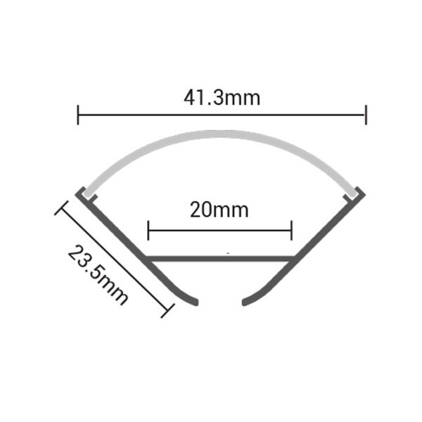 Profil aluminiu banda LED /dispersor alb L=2m 16x16x10.5mm [3]
