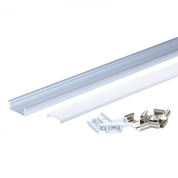 Profil aluminiu banda LED incastrat /dispersor alb L=2m [2]