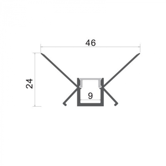 Profil aluminiu banda LED L=2m [3]