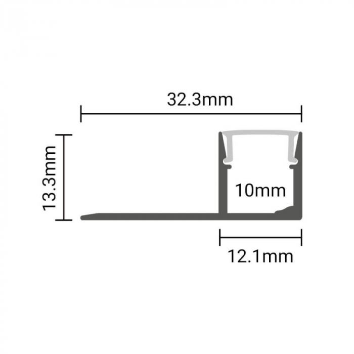 Profil aluminiu banda LED L=2m [3]