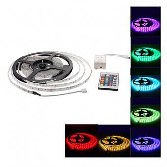 Benzi / Profile Led - Kit bandă led RGB cu telecomandă 60 led/m Interior 5m 12V