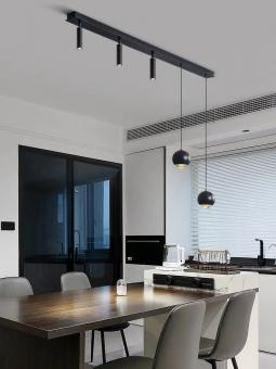 Lustre - Lustră led Black 19W