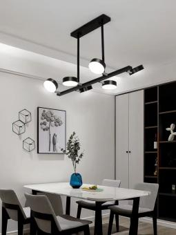 Lustre - Lustră led cu telecomandă 3 funcții Black 100W