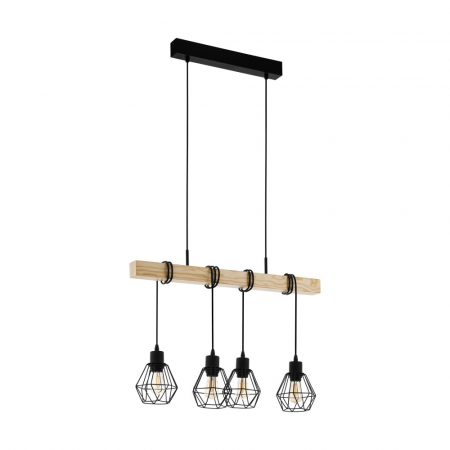 Lustre - Lustră vintage townshend 4 socluri E27 EGLO