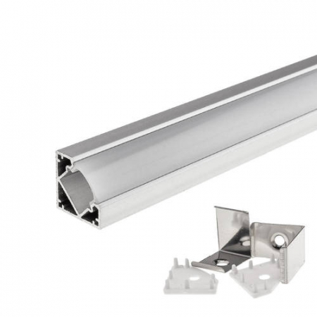 Benzi / Profile Led - Profil aluminiu banda LED 18 mm - ANGLE L=1m