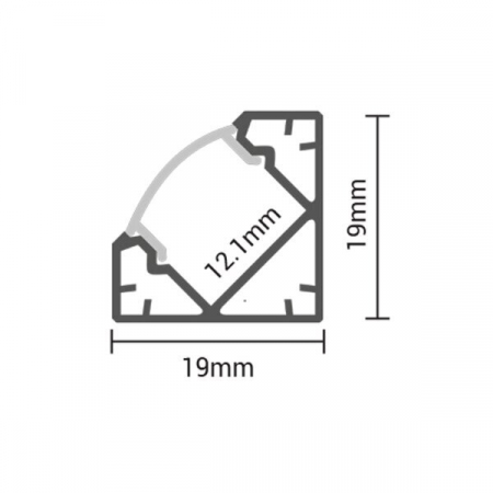 Profil aluminiu banda LED 90 L=2m [2]