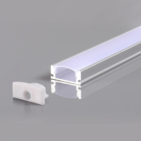 Benzi / Profile Led - Profil aluminiu banda LED alb/dispersor alb aplicat L=2m