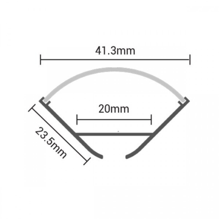 Profil aluminiu banda LED /dispersor alb L=2m 16x16x10.5mm [2]