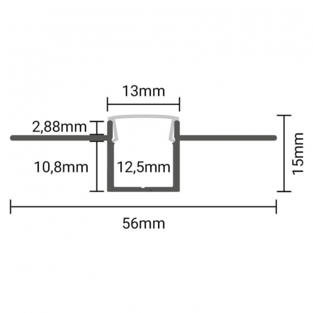 Profil aluminiu banda LED incastrat L=2m [2]