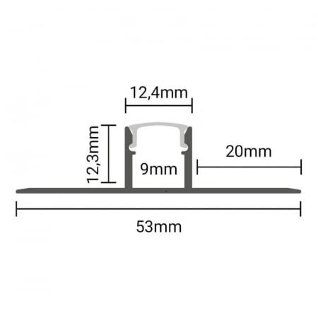 Profil aluminiu banda LED incastrat L=2m [2]