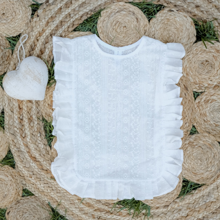 Bluza din bumbac brodat și volanase [2]