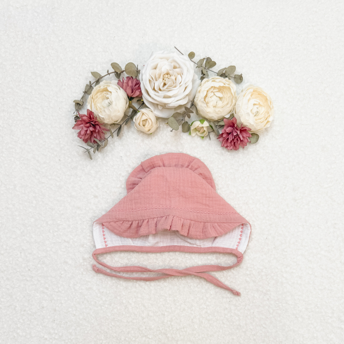 Caciula din muselina, cu volanas din muselina [2]