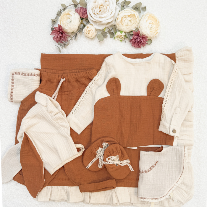 Set bluzita si pantaloni din muselina [5]