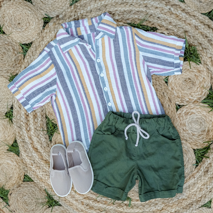 Pantaloni scurți din in [5]