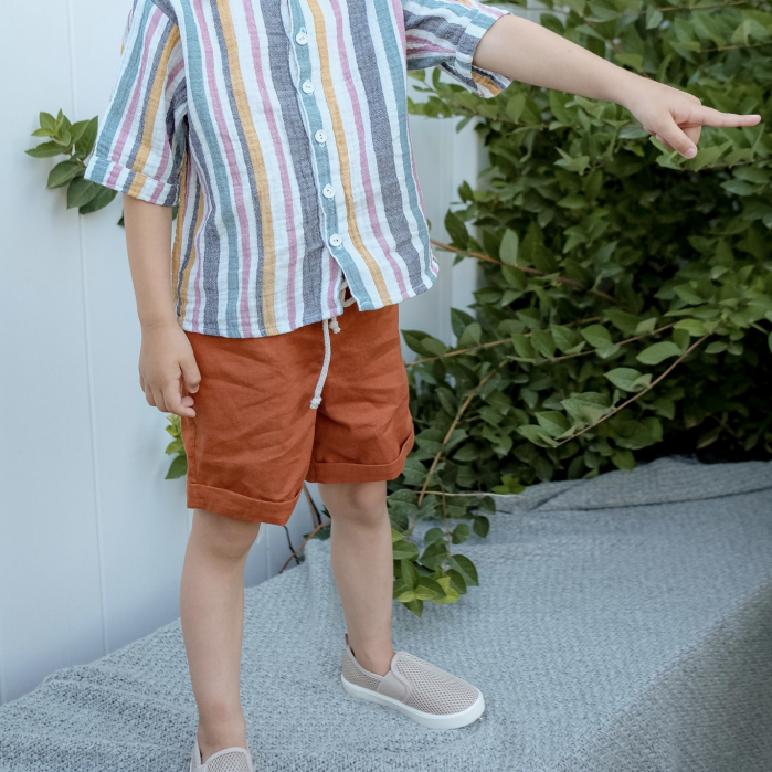 Pantaloni scurți din in [8]