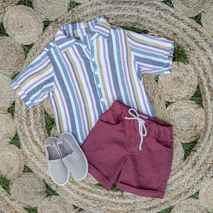 Pantaloni scurți din in [2]