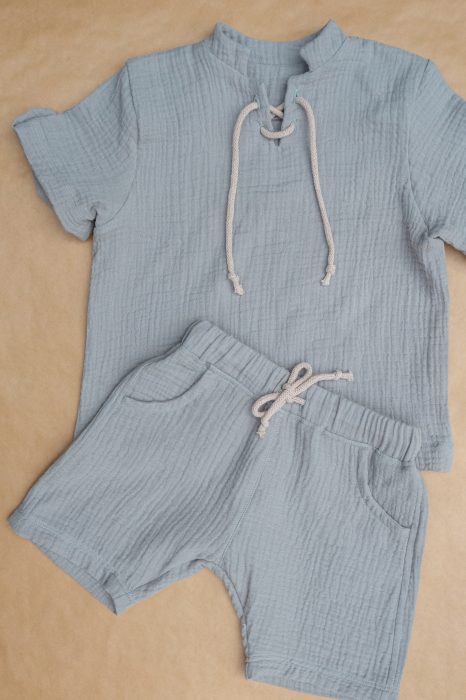 Pantaloni scurți din muselină dublu strat [3]