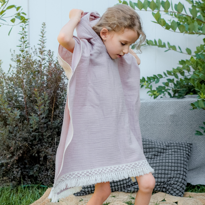 Poncho cu gluga din muselina [3]