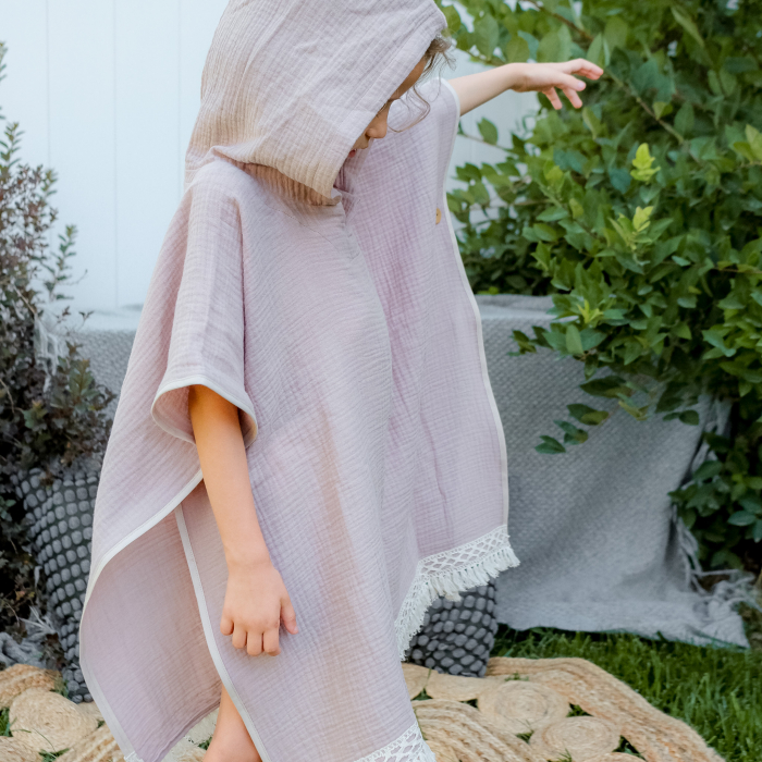 Poncho cu gluga din muselina [4]