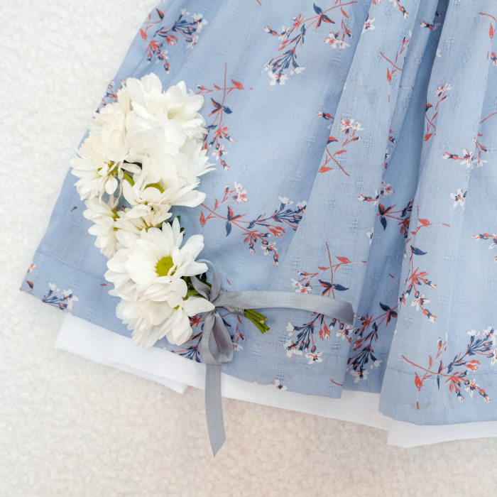 Rochita din bumbac subtire si guler alb [3]