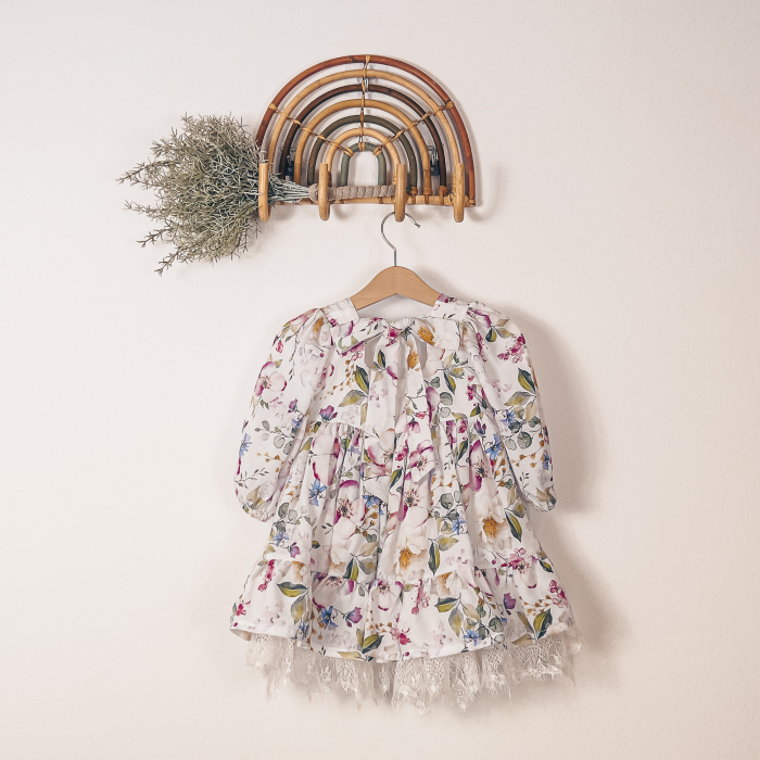 Rochița din lyocell cu flori mari și dantela Chantilly [2]