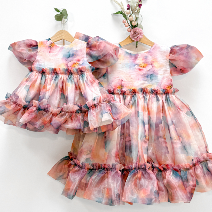 Rochita din organza si vascoza satinata [4]